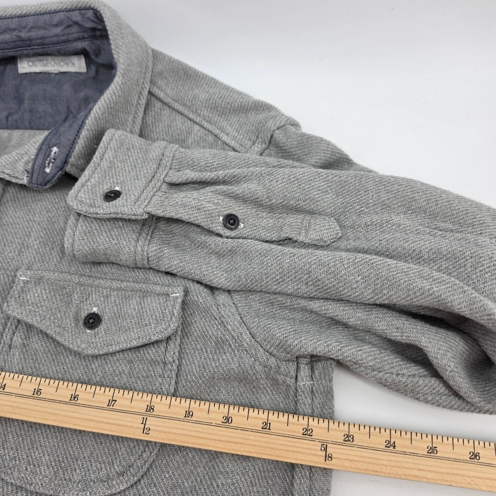 Outerknown Blanket Shirt Mens XL Gray Organic Cotton Heavy Twill Button Down - Picture 7 of 11